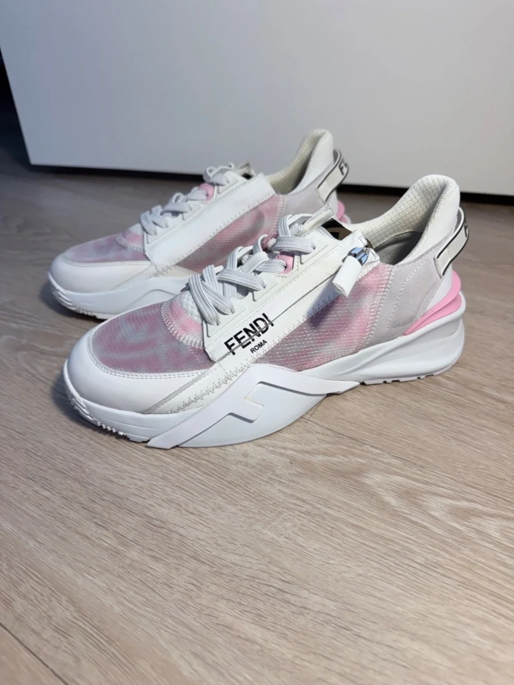 Fendi women shoes (sized 37) PINK AND WHITE
